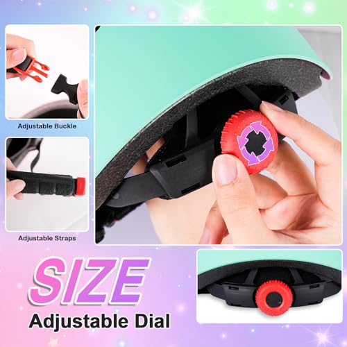 Kids Bike Helmet for 3-5-8-14+ Age Girls and Boys, Kids Helmet with Knee Pads Elbow Pads Wrist Guards,Ventilation Multi-Sp...