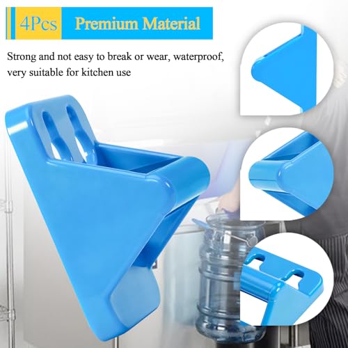WFCYX 4 Pcs Multifunctional Ice Bucket Hanger Bracket, Ice Bucket Hook Holder, Fit for Saf-T-Ice Tote Drying Rack, W/Screw...