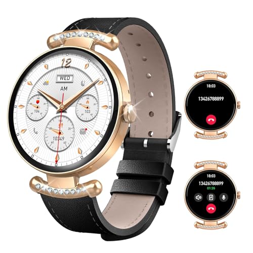 uaue Smart Watches for Women Android iOS, 1.2'' Fitness Trackers with Bluetooth Call (Answer/Make), Smartwatch with Heart ...