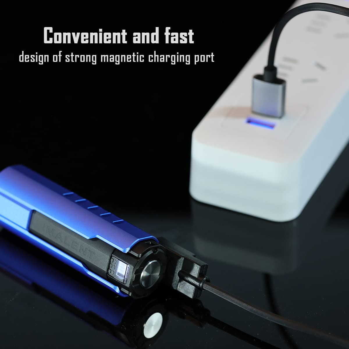 IMALENT LD70 EDC Flashlight, 4000 Lumens, CREE XHP70.2 LED, Small, Aluminum, Blue