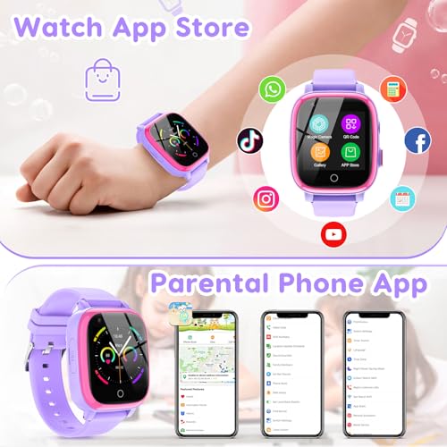 cjc 4G Smart Watch for Kids with GPS Tracker, Globally Applicable, Texting and Calling, Kids Watch for Ages 4-12 - Include...