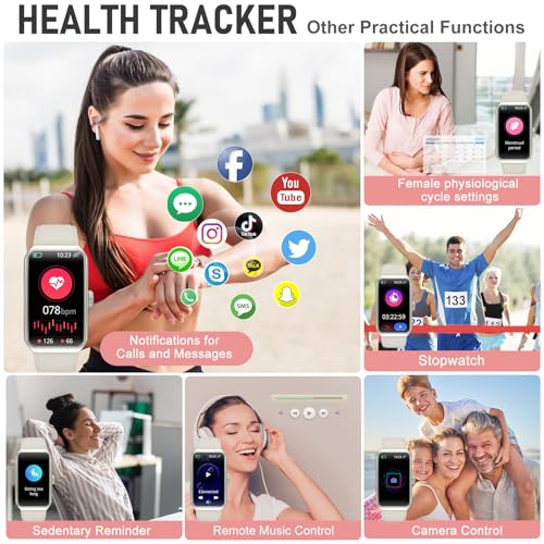 Fitness Tracker with 24/7 Heart Rate, Blood Oxygen, Sleep Tracker, Waterproof Fitness Watch, Activity Tracker with Step Tr...
