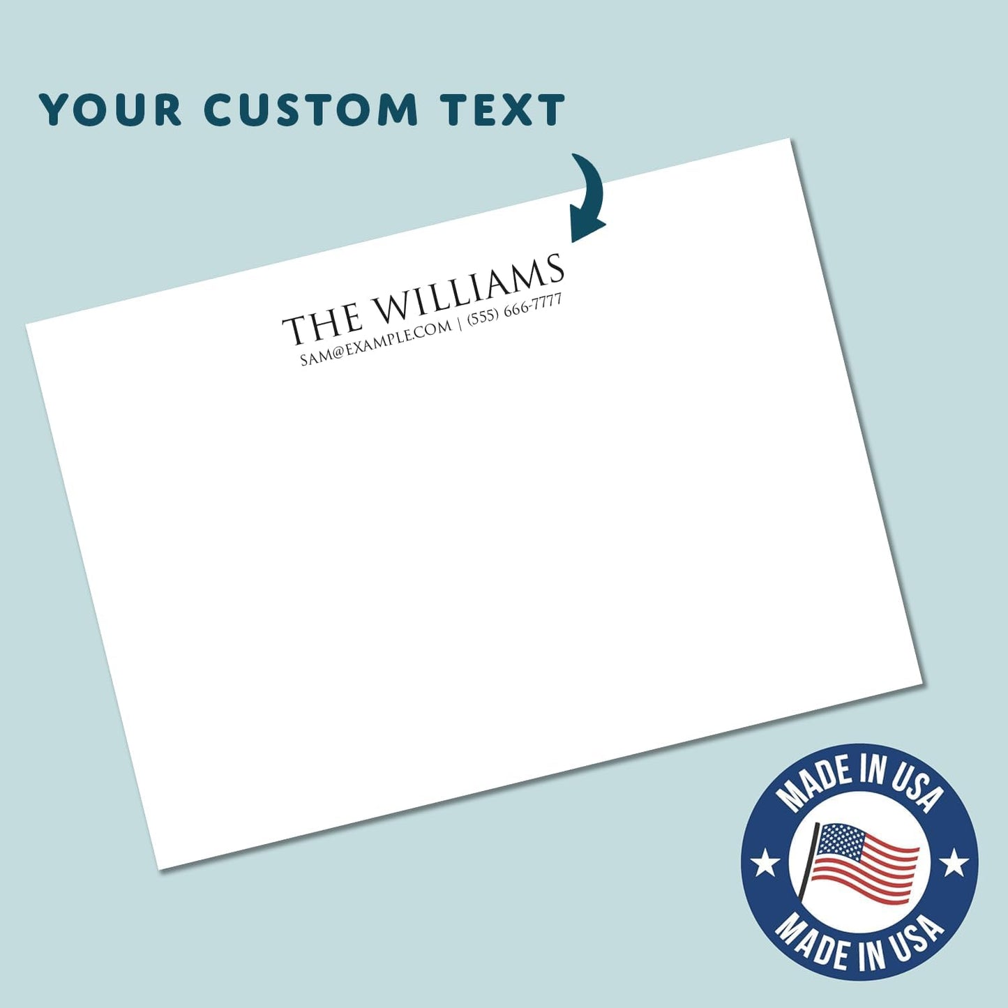 Personalized Stationery Letters and Envelopes - Custom Stationery Note Cards, Thank You Cards Set for Men and Women (Classic Suite)