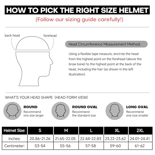 Bluetooth Motorcycle Helmet, Full Face Flip Up Modular Motorcycle Helmet with Bluetooth intercom headsets, DOT Approved Du...
