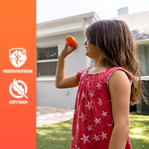 NERF Micro Foam Sports Ball Set - Kids Foam Micro Football, Soccer Ball + Basketball Set Soft Stress Relief Mini Foam Spor...