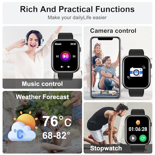 Smart Watch for Men Women Fitness: Waterproof Make Answer Call Running Smartwatch for Android Phone iPhone Samsung Compati...