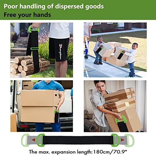 Moving Straps Lifting（Padded） one Person 2-Person Lifting and Moving System Appliance,for Harness Moving Mattress Couch Fu...