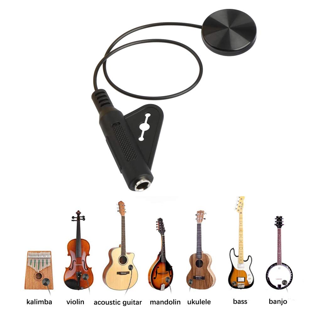 Randon Acoustic Guitar Pickup Piezo Contact Pickup For Guitar Ukulele Violin, Mandolin, Banjo, Kalimba, Harp