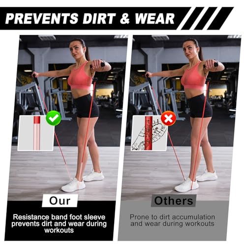 AlpinexFit Resistance Bands for Working Out,150LBS Exercise Bands with Handles,Workout Bands for Men Women, Fitness Bands ...
