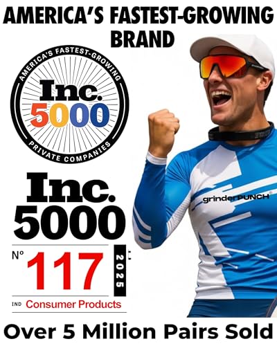 grinderPUNCH Polarized Sport Sunglasses for Men and Women, Lightweight Sun Glasses with UV Protection for Snow Hiking Cycl...
