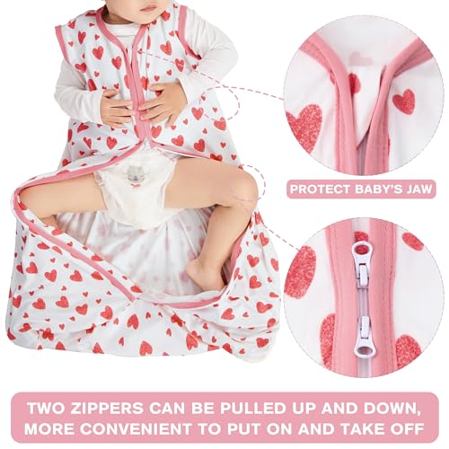 BSTOPPT 3 Pack Baby Sleep Sack 0-6 Months 100% Rayon Cotton Baby Sleeping Bag 2-Way Zipper Toddler Wearable Blankets Comfy...