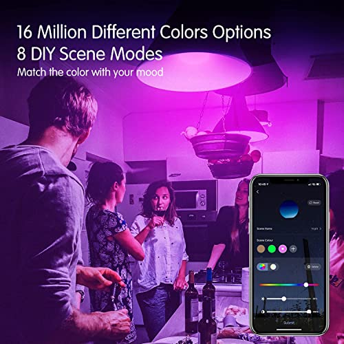 DAYBETTER Smart Light Bulbs, Alexa Light Bulb, WiFi Light Bulbs, RGBCW Color Changing Light Bulb A19 9W 800LM, Smart Bulbs...