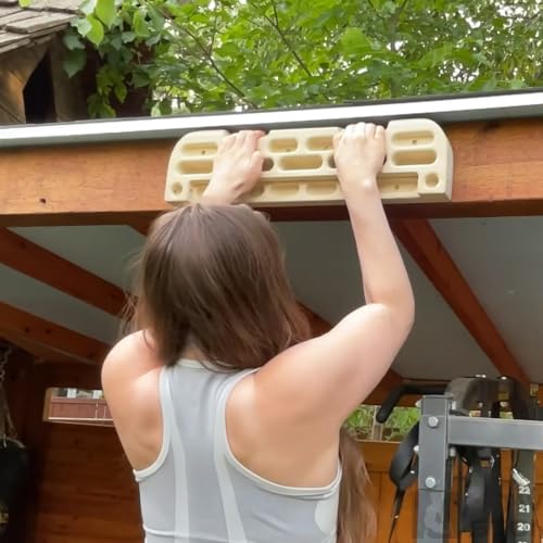 TWO STONES Wooden Hangboard Rock Climbing Pull Up Bar Designed Training for Climbing, Wooden Fingerboard Climbing Training...
