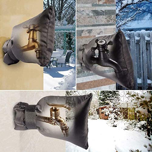Outdoor Faucet Covers for Winter - 4 Pack Pro 6.7" W x 8.3" H Outdoor Water Faucet Cover Socks for Winter Freeze Protectio...