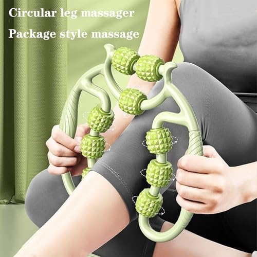 Relajador De Piernas Manual, Leg Massager Roller，9 Wheel Circular Leg Clamp, Leg Roller Massage Tool, Multipurpose Massage...