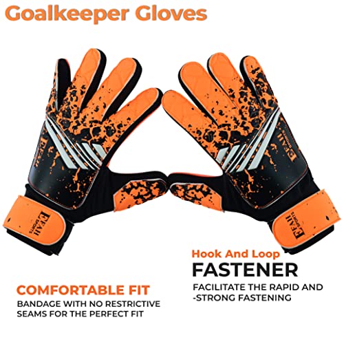 EFAH SPORTS Soccer Goalkeeper Gloves for Kids Boys Children Youth Football Goalie Gloves with Strong Grips