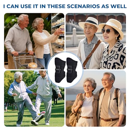 HHBOXIU Knee Brace，Spring-Driven Knee Support - Enhances Joint Assistance During Stair Climbing, Squats, and Daily Activit...
