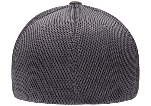 Flexfit Unisex Mesh Fitted 2-Tone Trucker Hat, Charcoal/Yellow, One Size