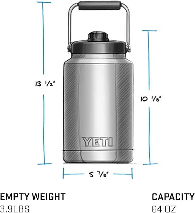 YETI Rambler Half Gallon Jug, Vacuum Insulated, Stainless Steel with MagCap, Cosmic Lilac