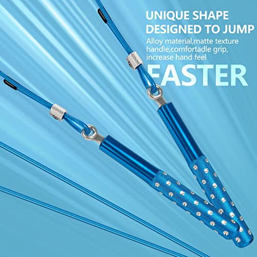 Jump Rope, Wastou Speed Jumping Rope for Training Fitness Exercise, Adjustable Adults Workout Skipping Rope for Men, Wome...