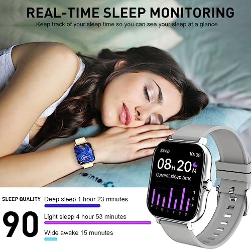 OICIIDO Smart Watch, 1.83" Upgraded Full Touchscreen Smart Watch for Android iPhones with Heart Rate Blood Pressure Monito...