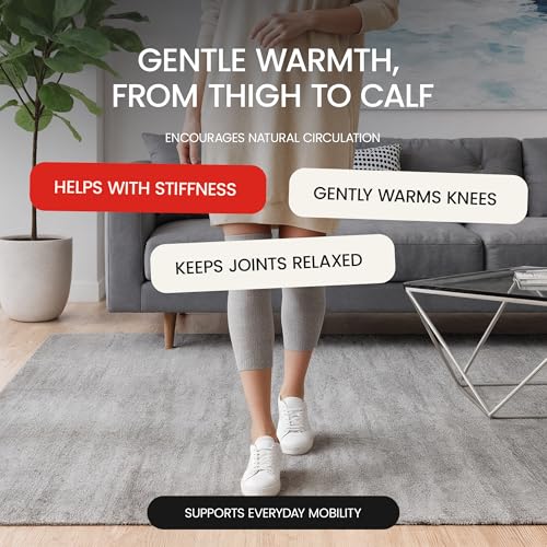 SENIOR ICARE Elastic Cotton Knee Warmers, Knee Sleeves for Men and Women - Circulation Support and Joint Pain Relief, Arth...