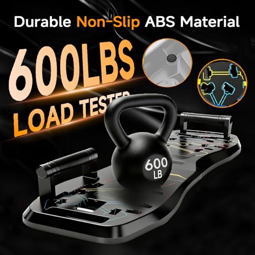 LALAHIGH Push Up Board,36 in 1 Home Gym Equipment with Ab Roller Wheel & Resistance Bands, Portable Foldable Workout Board...