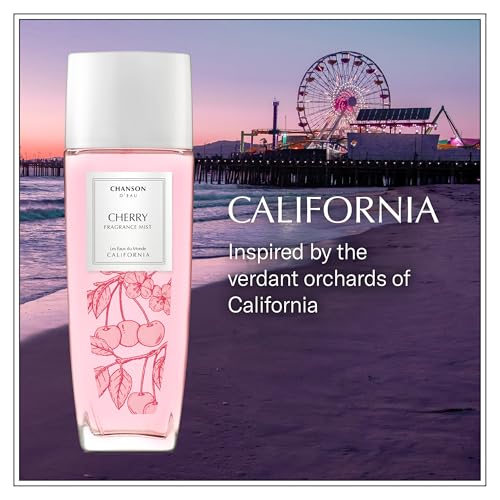 Chanson Cherry Hair & Body Mist for Women 2.5 fl oz (Pack of 1), Notes of Red Berries, Cherry, and Tonka, Women's Fragrance, Long Lasting, Everyday Fragrance, Travel Size