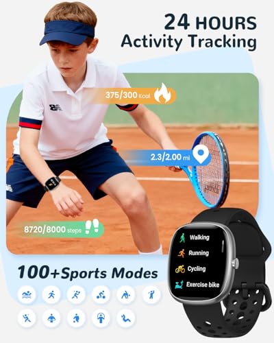 Smart Watch for Kids Girls Gift: No APP No Phone Needed Watch with Heart Rate Sleep Monitor Pedometer, Music Player, Alarm...