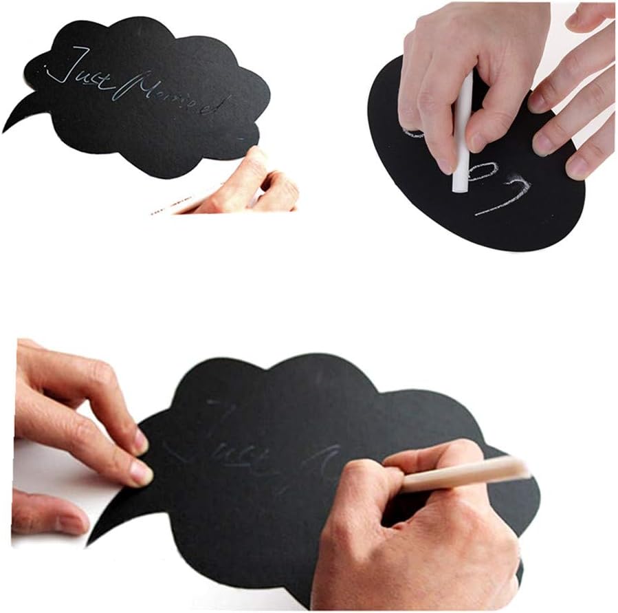 Photo Booth Props Kit,Writable Black Paper Card Board Photographing Props for Wedding Birthday Prom Party Favor(10pcs with Different Shapes)