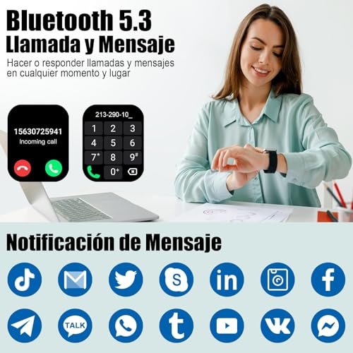 Smart Watch for Men Women (Answer/Make Call), 1.96" HD Fitness Tracker Running Watch, IP68 Waterproof,Pedometer, Sleep/Ste...