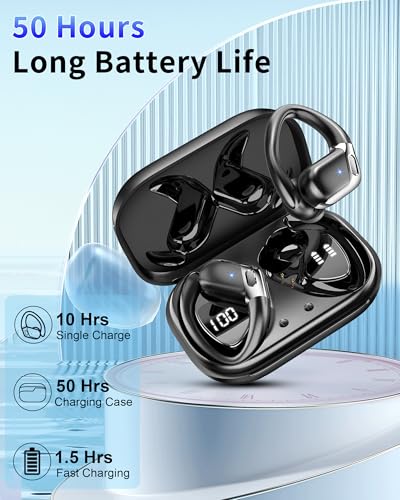 Ear buds Wireless Earbuds, Bluetooth 5.4 headphones Sport 2026 Noise Cancelling, Running Headphones 50 Hrs, Over Ear Earbu...