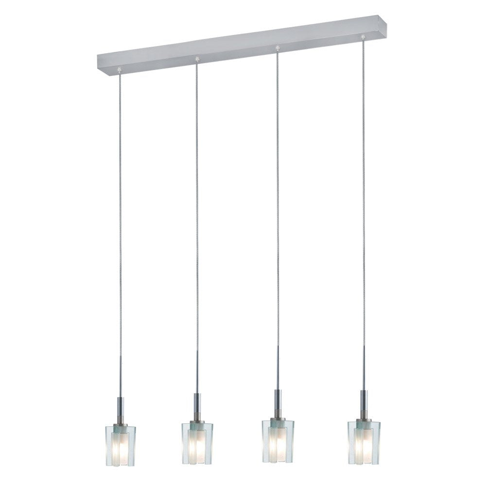 Jesco Lighting Pd301-4 Akina 4-Light Pendant, Satin Nickel, Metal, 140W