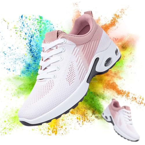 Padgene Womens Sneakers Air Cushion Running Shoes Lightweight Tennis Walking Shoes Mesh Breathable Gym Work Fashion Sneake...
