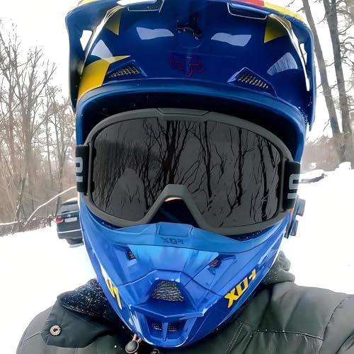 SPOSUNE Ski & Snow Goggles - Windproof, Anti-Fog, UV Protection for Men & Women - Dirt Bike, Motorcycle, ATV, Off-Road, OTG