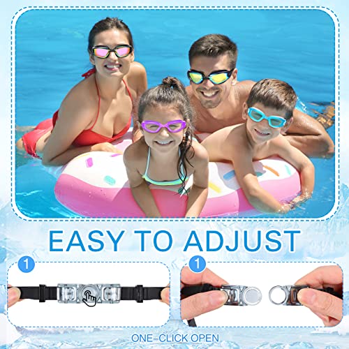 Treela 10 Pcs Swimming Goggles for Adults Pool Goggles Swim Glasses Bulk Multipack Anti Fog Silicone No Leaking
