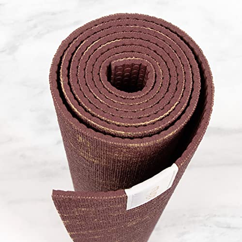 Myga Jute Yoga Mat, High Performance Vegan Floor Exercise Mat, Eco Friendly Biodegradable Yoga Mat with PVC Backing,72" x ...