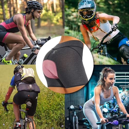 Padded Bike Shorts Women Cycling Underwear Bicycle Biking Biker Short with 4D Padding Super Lightweight Breathable
