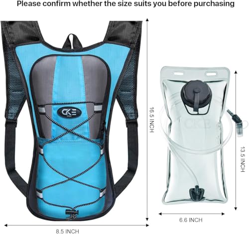 Hydration Backpack Hydration Pack Water Backpack with 2L(70-Ounce) Hydration Bladder for Men Women Kids for Running Hiking...