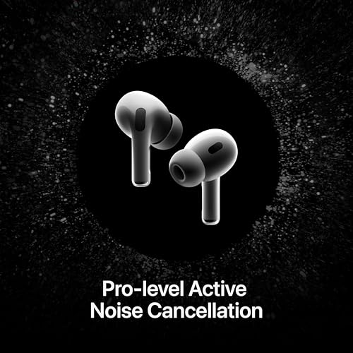Apple AirPods Pro 2 Wireless Earbuds, Active Noise Cancellation, Hearing Aid Feature, Bluetooth Headphones, Transparency, ...