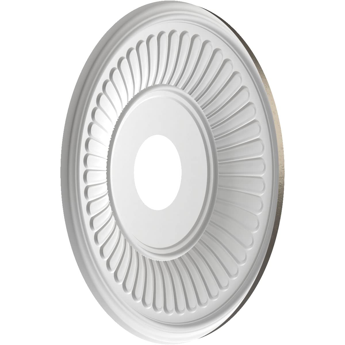 Ekena Millwork Cmp16Bedst Berkshire Thermoformed Pvc Ceiling Medallion (Fits Canopies Up To 7), 16Od X 3 1/2Id X 1P, Universal A