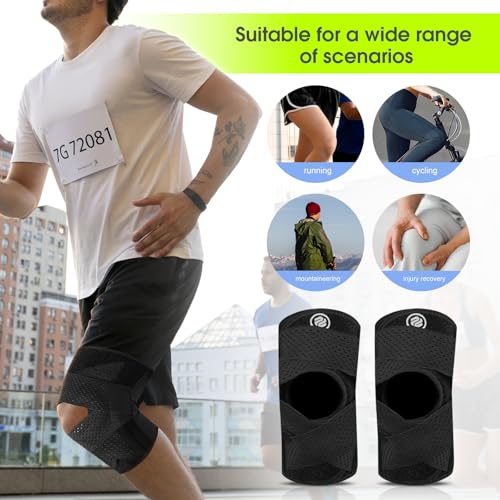 Knee Brace for Women & Men Breathable Compression Knee Support with Side Stabilizers for Knee Pain Adjustable Knee Wrap fo...