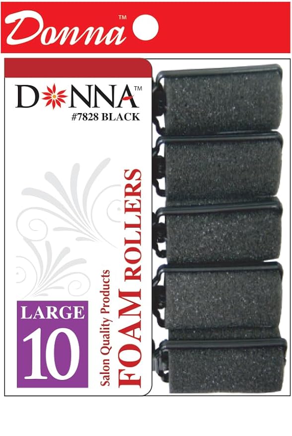 DONNA Foam Hair Rollers, 1"(D) LARGE - Reliable Foam Material, Time Saving Heatless Hair Curler for Wavy Hairstyles, All H...