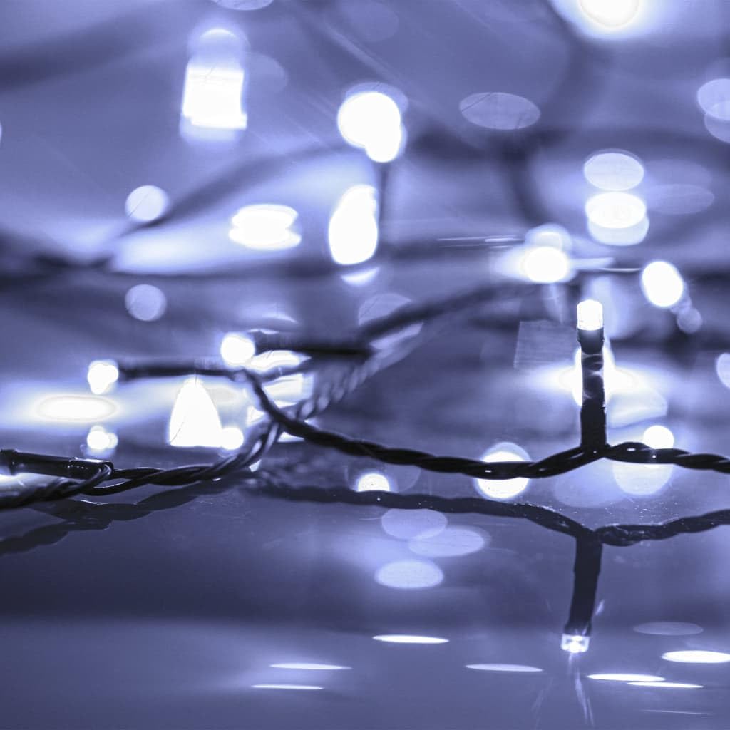 vidaXL LED String Lights, 49.2ft, Cold White, 8 Lighting Modes, Indoor & Outdoor Decorations, Model 343199