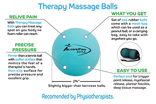 ActiveProZone Therapy Massage Ball - Instant Muscle Pain Relief. Proven Effective for Myofascial Release, Deep Tissue Pres...