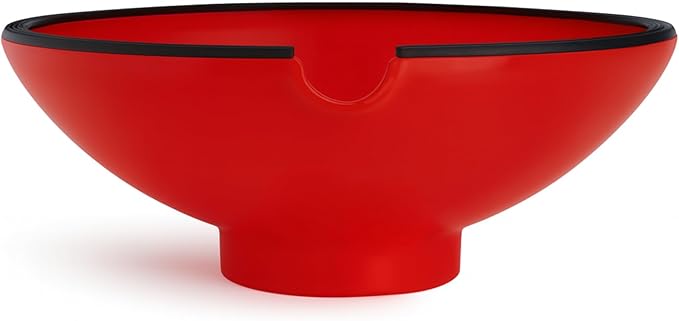 Ultimate Grease Drainer & Food Strainer (Red) Premium Heat-Resistant Silicone Colander for Bacon, Ground Beef, Pasta & Veggies; Fits Pans, Cans & Jars; Dishwasher Safe