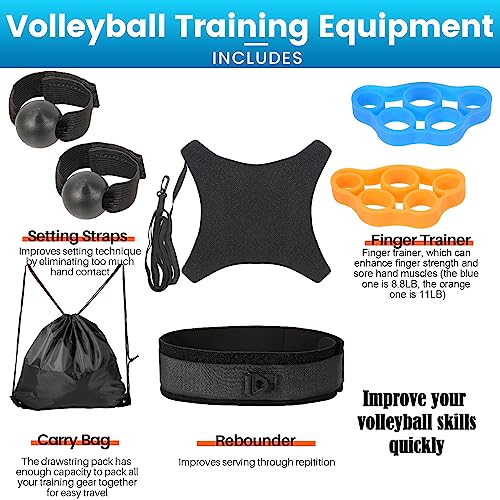 Davllin Volleyball Training Equipment Aid,Premium Volleyball Rebounder Trainer Kit,Solo Practice Trainer for Serving Setti...