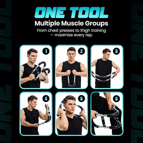 Syncfit Twister Arm Trainer with Adjustable 5 Resistance Levels (40–120 lbs), 4 Springs, Anti-Slip Handles, Carry Bag - Ch...