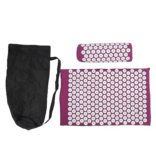 ZJchao Acupressure Mat Set, Muscle Relaxation Stress Reduction Acupuncture Pillow and Mat Kit Point for Sleeping Aid & Rec...