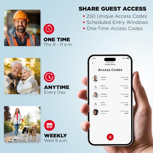 Kwikset Halo Wi-Fi Smart Lock, Keyless Entry Door Deadbolt, Geofence Auto-Unlock, Grade AAA Certified, No Hub Required Eas...